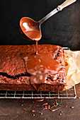 Quick tray bake chocolate cake