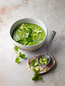 Green watercress gazpacho