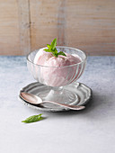 Frozen raspberry coconut cream