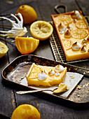 Lemon cream tart with meringue