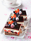 Berry slices with Cointreau cream