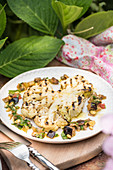 Grilled cauliflowers with caponata