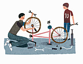 Illustration: Bicycle repair