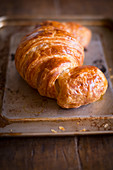 Croissant on White Cloth 