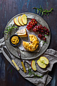 English Pork Pie with Mustard and Fruit