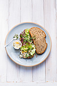 Fitness bread with egg mayonnaise