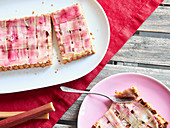 Rhubarb tart with a shortbread crust