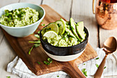 Quick avocado and lime rice