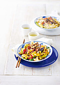 Grilled beef and black bean noodles