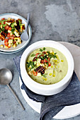 Chilled colombian avocado soup