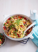 Fried Rice with Chinese Sausages and Prawns