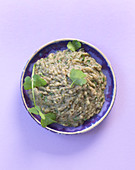 Aubergine caviar with fresh coriander