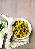 Spicy coconut and chilli Brussels sprouts