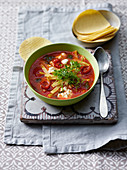 Tomaten-Tortilla-Suppe