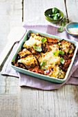 Brinjal and beef cannelloni