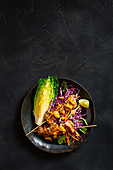 Satay Chicken and Rainbow salad
