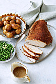 Slow-cooker spice-rubbed turkey breast with crunchy potatoes