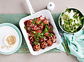 Cranberry-Glazed Turkey Meatballs