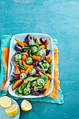 Vegetarian Vegetable Salad with Quinoa Balls