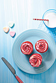 Rosen-Cupcakes zum Valentinstag