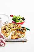 Quiche mit Räucherlachs und Dill