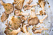 Oven roasted oyster mushrooms with chili, parsley and olive oil