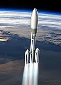 Ariane 6 rocket launch, illustration