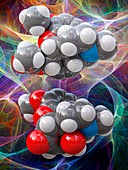 Heroin and oxycodone molecular models