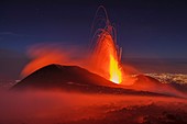 Eruption of Mount Etna, February 2014