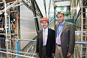 Tsung-Dao Lee and Peter Jenni at CERN, August 2007