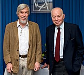 Rolf Heuer and Steven Weinberg at CERN, July 2009