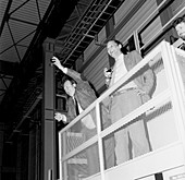 Rubbia and Van der Meer celebrate Nobel, CERN, 1984