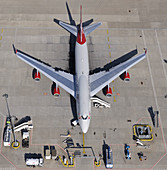 Passenger jet at Gatwick Airport, UK