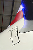 Narrow-body passenger aircraft tail fin