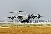 Airbus A400M military plane taking off