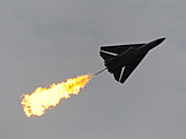 F-111 Aardvark aircraft performing a dump-and-burn
