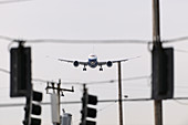 Boeing 787-8 Dreamliner prototype coming in to land