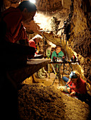 Excavations at Sima de los Huesos fossil site, Spain