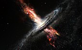 Star formation from black hole ejections, illustration