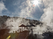 Pagosa Springs hot baths, Colorado, USA