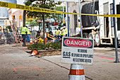 Gas line repair, Michigan, USA