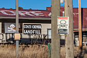 Site of leaking underground gasoline tanks, Colorado, USA