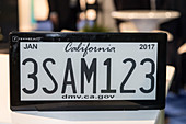 Digital vehicle license plate, USA