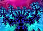 Blue fractal, illustration