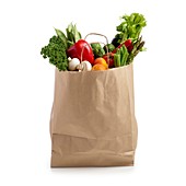 Shopping bag full of fresh produce