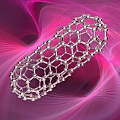 Capped nanotube, illustration