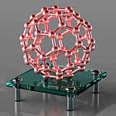 Buckyball molecule C60, illustration