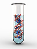 Test-tube with DNA, illustration