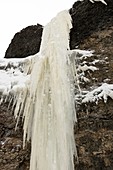 Frozen waterfall in Svalbard