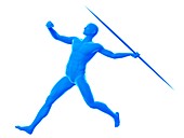 Javelin thrower, illustration